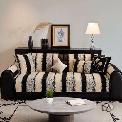 Sofa Cover Plush Sectional Couch Slipcover Durable Furniture Protector for Pets Cats Dogs for Entryways, Bedrooms and Living Spaces
