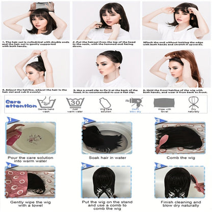 Synthetic Wig 26-Inch Light Golden Loose Waves with Bangs and Glueless Rose Net Cap for Daily Styling