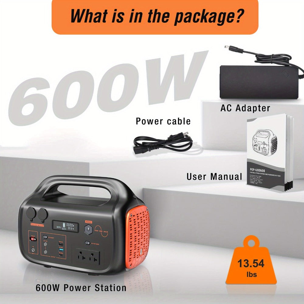 Portable Power Station 1075Wh/294Wh – 1000W/300W Solar Generator, Lithium Battery, 120V AC Outlet, for RV, Camping, Hiking