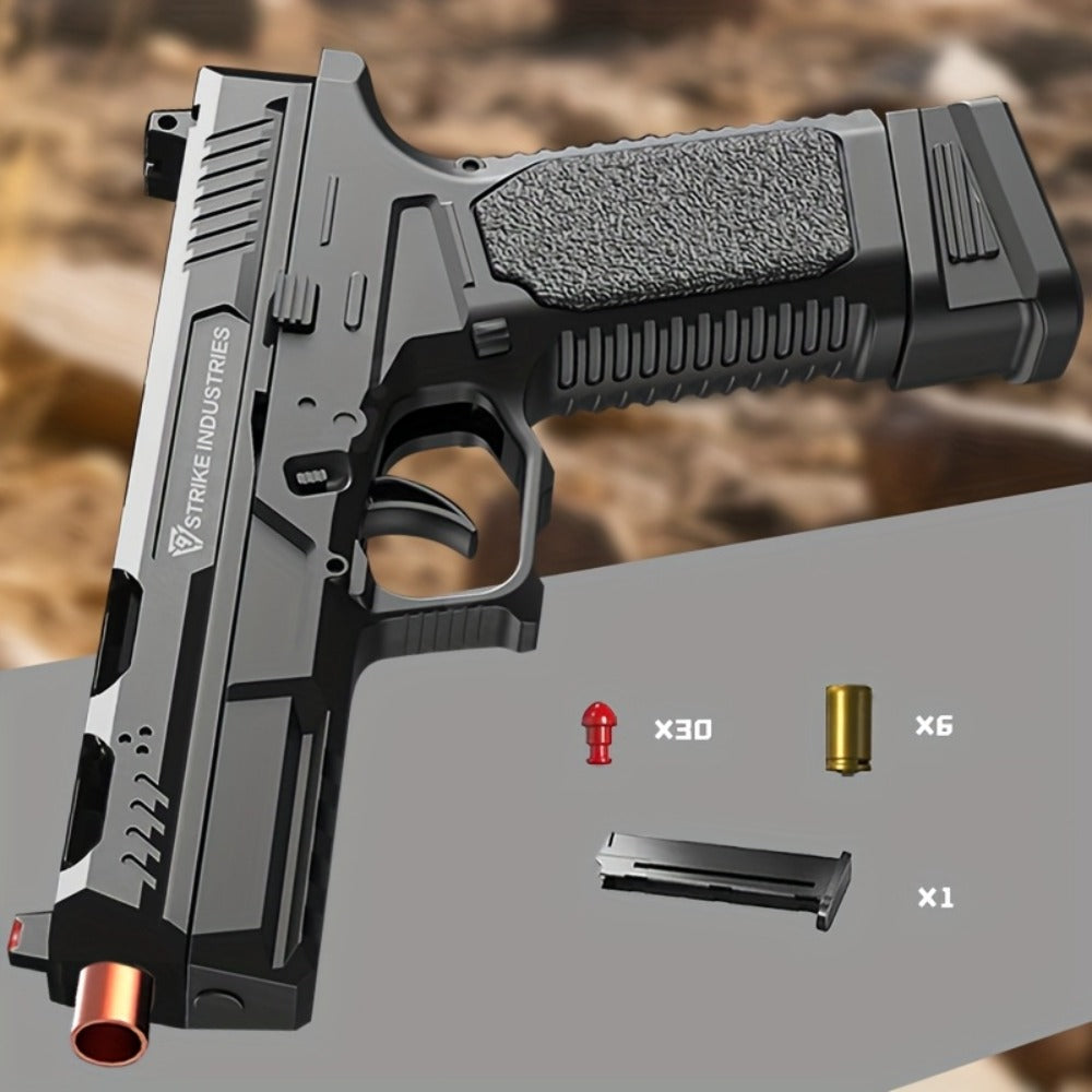 G17 Bullet Toy Gun for Boys, Rapid Fire Foam Dart Blaster Pistol, Realistic Textured Grip, Outdoor Shooting Game Toy