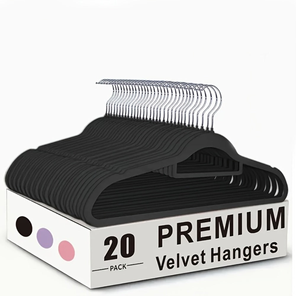 Velvet Hangers Non-Slip Slim Space Saving Clothes Hangers, Premium Flocked Suit Hangers for Closet Organization