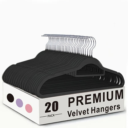 Velvet Hangers Non-Slip Slim Space Saving Clothes Hangers, Premium Flocked Suit Hangers for Closet Organization