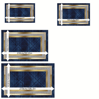 Area Rug Luxury Imitation Cashmere Machine Washable Non-Slip Plaid Checkered for Living Room Bedroom Dining Room Home Office Outdoor Camping