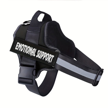 Emotional Support Dog Harness No-Pull Reflective Vest with Handle – Adjustable No-Choke ESA Pet Harness for Easy Walking & Training