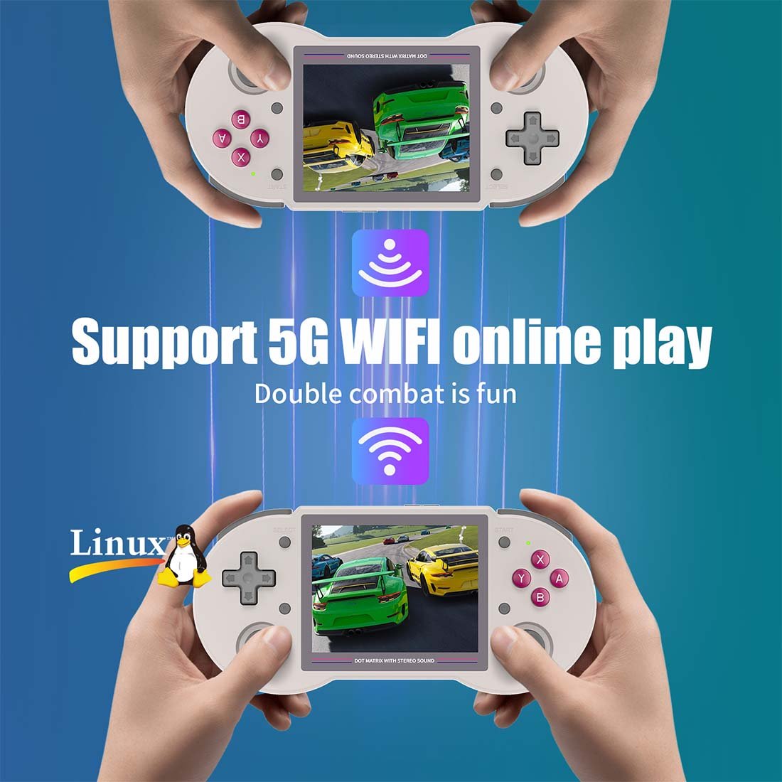 Handheld Game Console Anbernic RG353PS with 3.5-inch IPS OCA Full-Fit, 4:3 Ratio, 16GB+64GB, 16GB+128GB or 16GB+256GB Options, Linux, HDMI