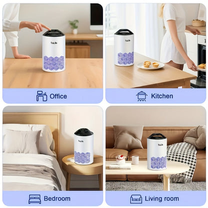 Air Purifier with H13 True HEPA Filter, 25dB Mode, Scent Diffuser and Black or White Finish