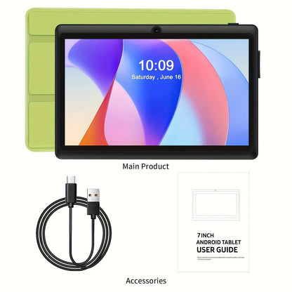 Android Tablet 7-Inch PRITOM with Android 13, 4GB Total RAM, 32GB Internal Storage and Detachable Case