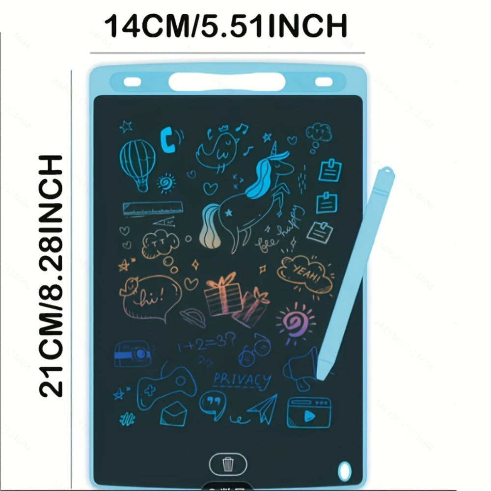 8.2-Inch LCD Writing Tablet with Stylus and Pink or Blue Checkout Color Options for Drawing and Notes