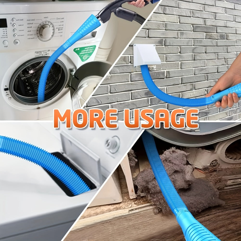 Dryer Vent Cleaner Kit Vacuum Hose Attachment Lint Remover Brush Flexible Dryer Duct Cleaning Tool for Removing Lint Debris Blockage