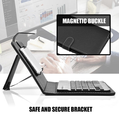 Collapsible Bluetooth Keyboard with Built-In Phone Stand, Wireless Portable Keyboard for Smartphones Tablets Laptops