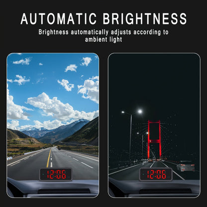 GPS HUD Speedometer Head Up Display – Digital Car Speed Meter Plug & Play, KMH MPH Switch, Multi-Color Display for All Vehicles