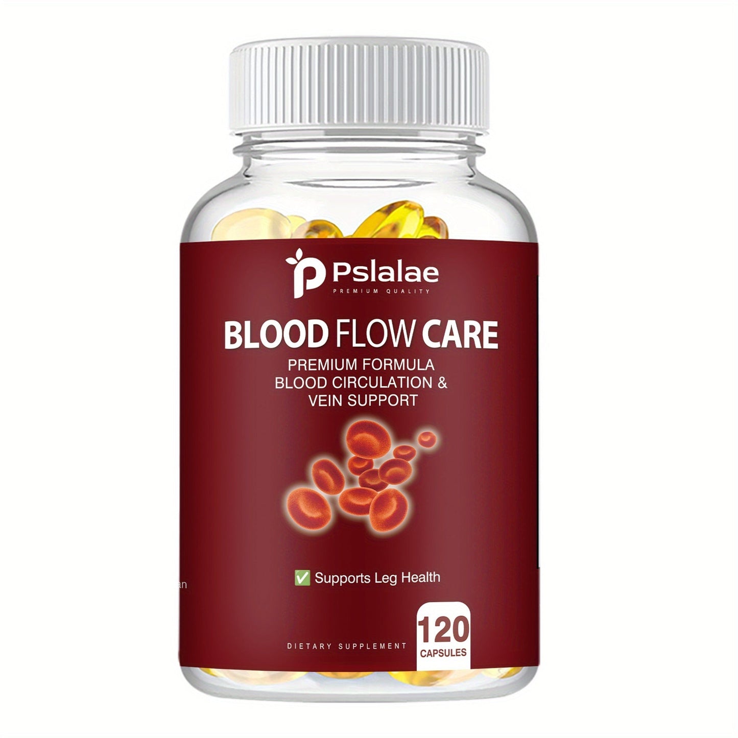 Blood Flow Support Capsules with Niacin, Hawthorn & Ginger Root, Heart Health & Leg Circulation Supplement