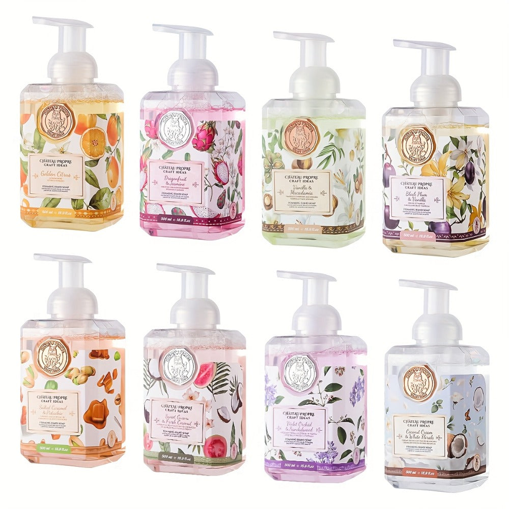 Foaming Hand Soap 500ml Moisturizing Gentle Foam Soap 8 Scents Vanilla Coconut Citrus Floral Fruity Deeply Hydrating Soft Hands All Skin