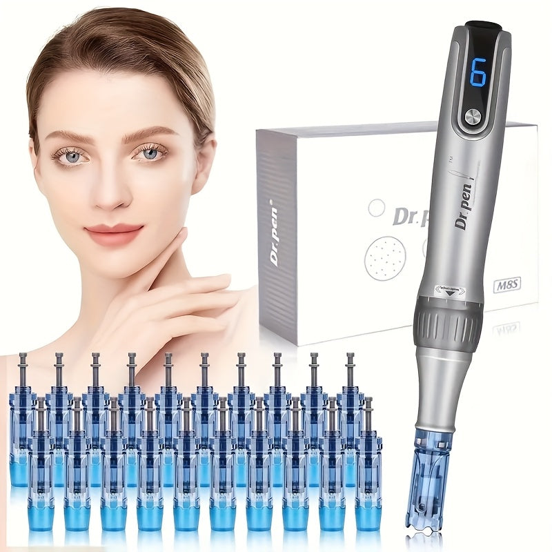 Dr. Pen M8S Microneedling Pen with 25Pcs Nano Cartridges for Entryways, Bedrooms and Living Spaces
