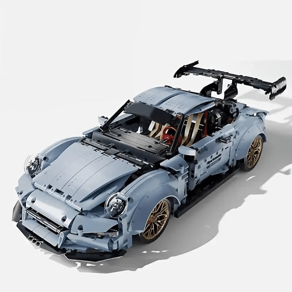 2100PCS Lowrider Sports Car Building Blocks Set for Adults – Misty Blue Model Kit Desktop Ornament & Room Decor, Cool Gift for Men