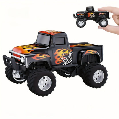 Remote Control Car, 1:64 Die-Cast Monster Truck with 2.4GHz Control, LED Headlights and Five Color Options