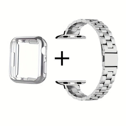 Slim Waist Apple Watch Steel Band & Half Shell Case 3-Piece Set for an Everyday Personal Care Routine