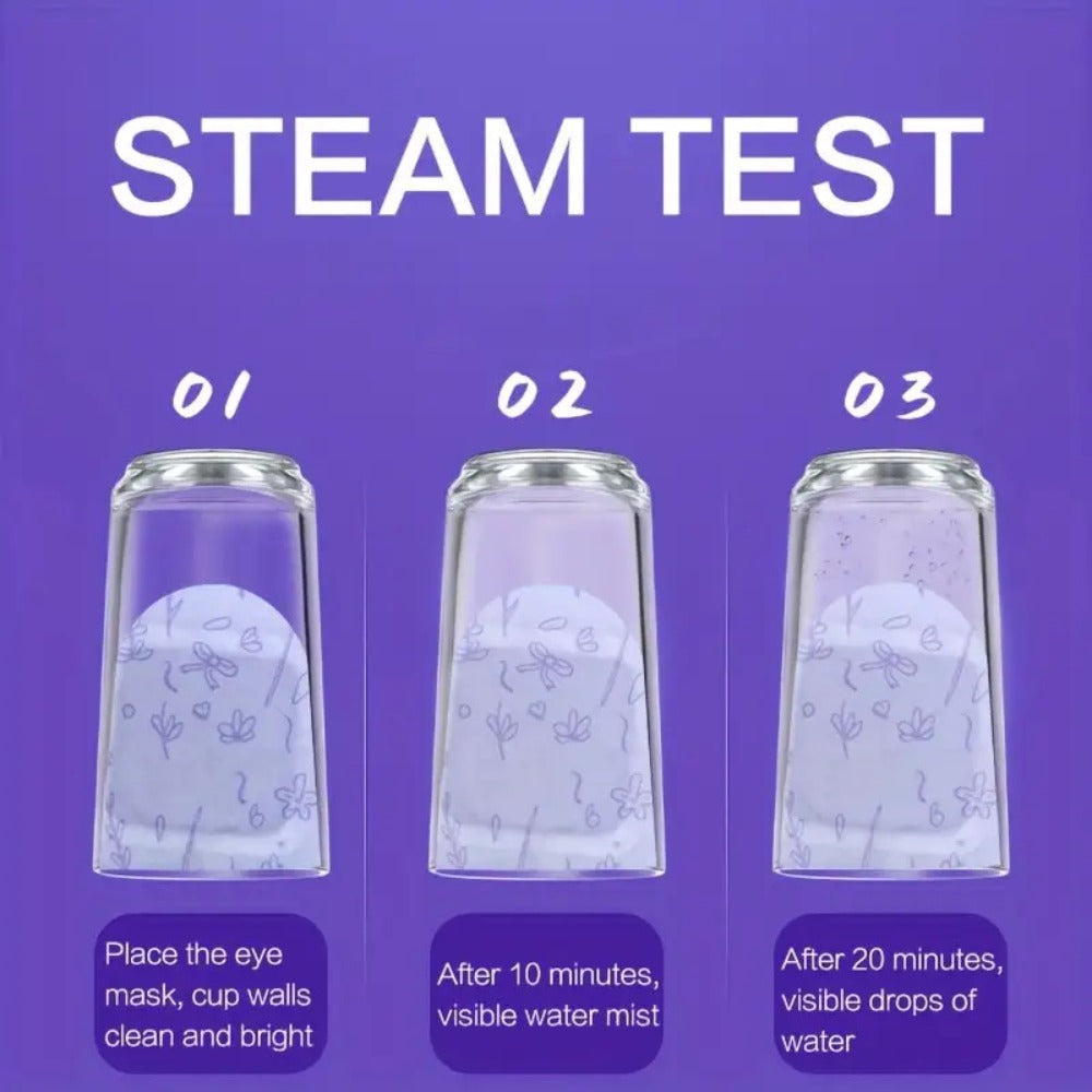 Self-Heating Steam Eye Mask Lavender Warm Compress for Dry Eyes Fatigue & Strain Relief – Moisturizing Aromatherapy Sleep & Travel Eye Patch