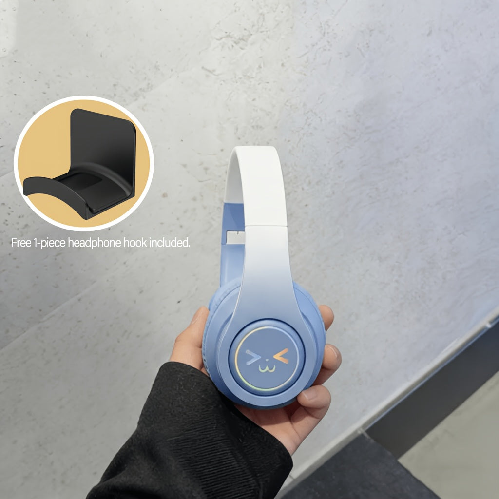 Foldable ANC Over-Ear Headphones with Bluetooth 5.3, Microphone and Four Gradient Color Hook Sets