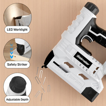 Cordless Stapler Nailer 2-in-1, 20V/4V Brad Nailer Without Compressor, with Safety Striker Guard