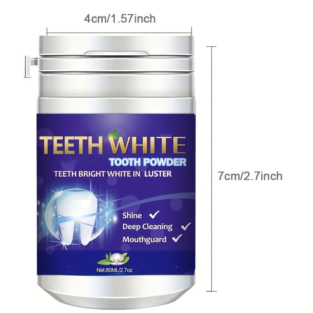 Baking Soda Tooth Powder with Honeysuckle & Mint Extract, Natural Teeth Whitening, Stain Removal & Fresh