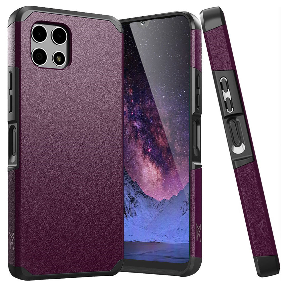 Phone Case Dual-Layer PC and TPU Cover for T-Mobile Revvl 7 5G in Red, Purple, Pink, Black, Gray or Blue