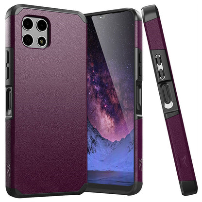 Phone Case Dual-Layer PC and TPU Cover for T-Mobile Revvl 7 5G in Red, Purple, Pink, Black, Gray or Blue