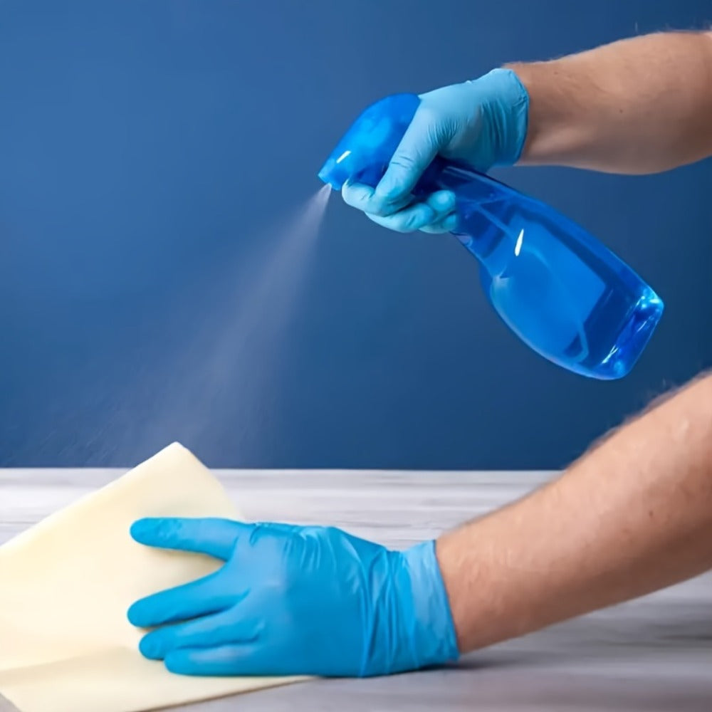 Anti-Slip Nitrile Gloves Bulk 200/500/1000pcs, Disposable Latex-Free Gloves for Aquarium Cleaning Pet Care Food Handling, S M L Sizes