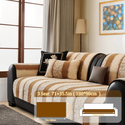 Sofa Cover Plush Sectional Couch Slipcover Durable Furniture Protector for Pets Cats Dogs for Entryways, Bedrooms and Living Spaces