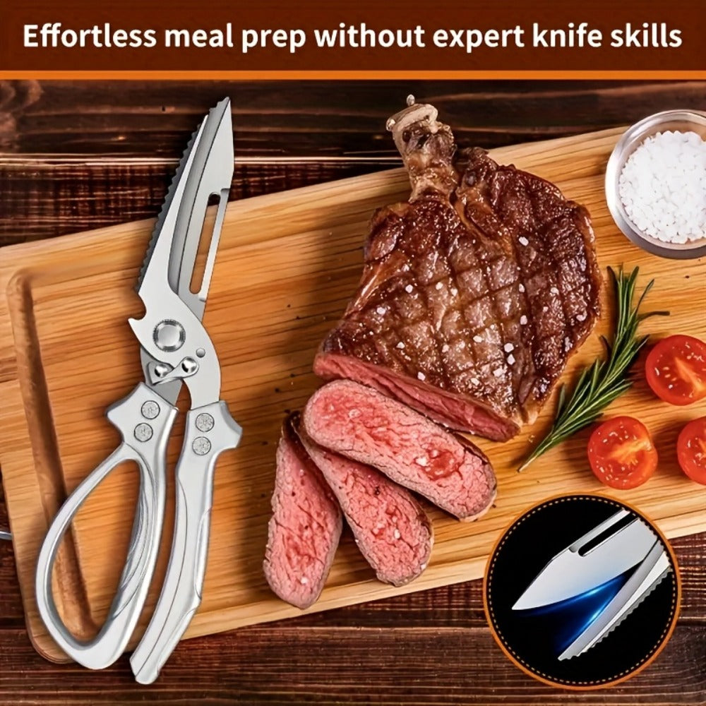 Kitchen Scissors Stainless Steel for Home Cooking, Dining and Outdoor Meals, with the Listed Configuration