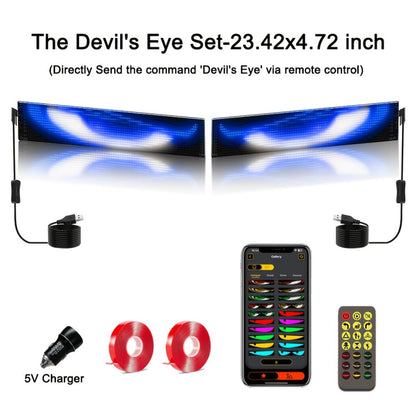 Flexible LED Dot Matrix Display with Remote Control - APP & USB Powered Programmable Scrolling Sign