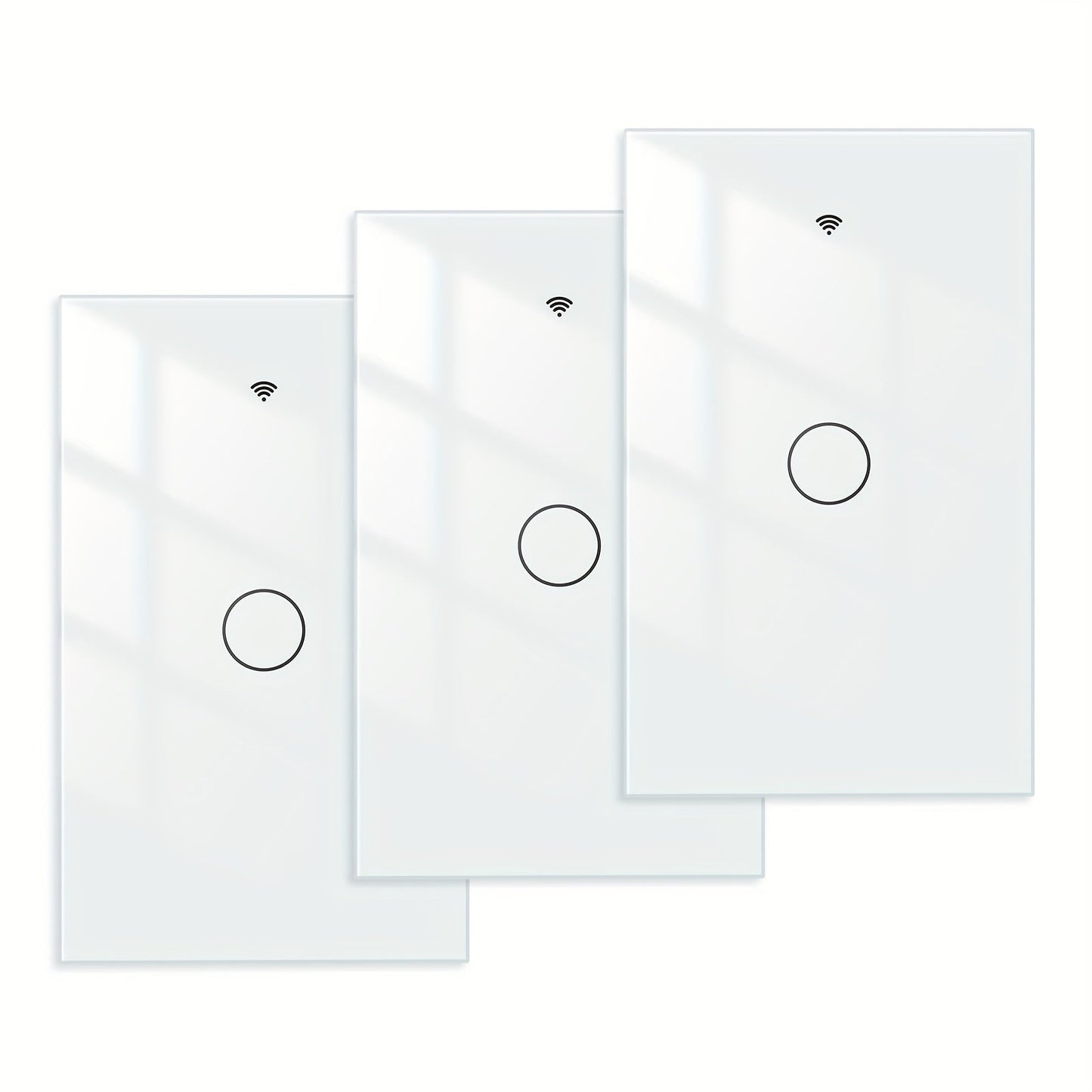No Neutral Wire Smart Touch Wall Switch MOES WiFi 1/2/3 Gang Single Fire, Works with Alexa & Google Home