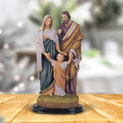Holy Family Figurine Statue 12" H, Polyresin Religious Sculpture Ornament for Home Decor, Living Room
