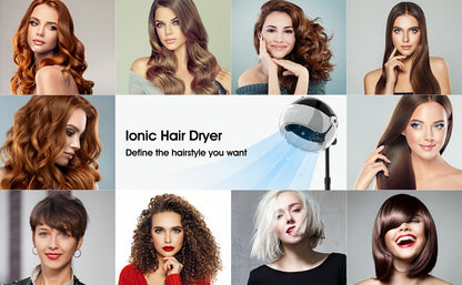 Ionic Floor-Standing Hooded Hair Dryer 1875W, Adjustable Height Professional Salon Hood Dryer for Deep