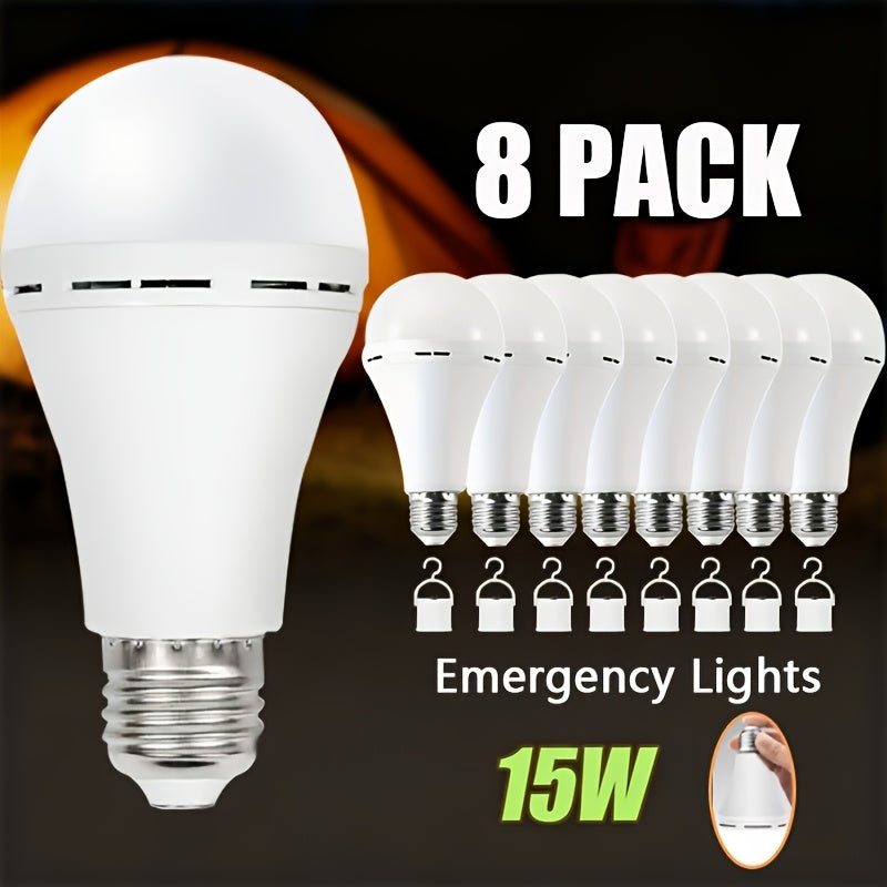 Emergency Light Bulb for Power Outages 2000mAh Rechargeable LED 6000K with Backup Battery, Auto-On Failure Detection