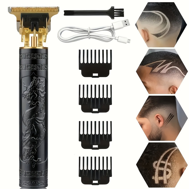 Beard Trimmer for Men USB Rechargeable Zero Contour Precision Edger Lithium Battery – Hair Clipper with Limit Comb ABS Body for Beard Facial