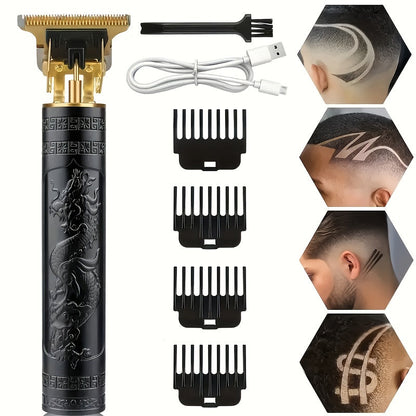 Beard Trimmer for Men USB Rechargeable Zero Contour Precision Edger Lithium Battery – Hair Clipper with Limit Comb ABS Body for Beard Facial
