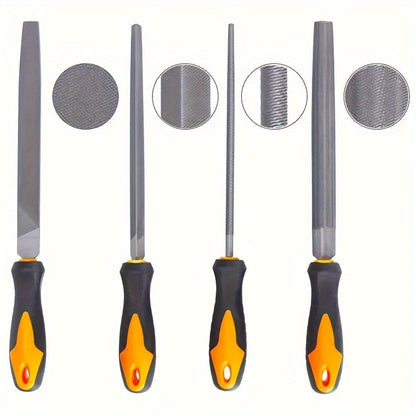 Rasp File Set Premium T12 Forged Alloy Steel – 14/16/17pcs Wood Rasp Set with Flat, Triangular, Semi-Circular & Round Rasps