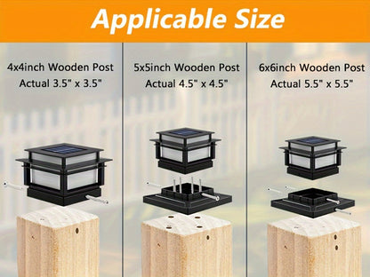 Solar Post Cap Lights for Fence Deck 6 Pack - Outdoor Bright LED for Garden Porch Patio Stair for an Everyday Personal Care Routine