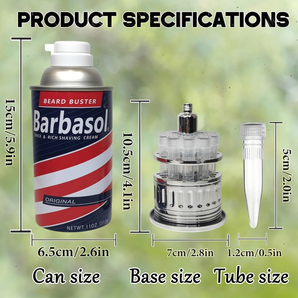 Dinosaur DNA Cryo Canister with Pop-Up Test Tube Rack - 10 DNA Sample Tubes, Movie Prop Replica