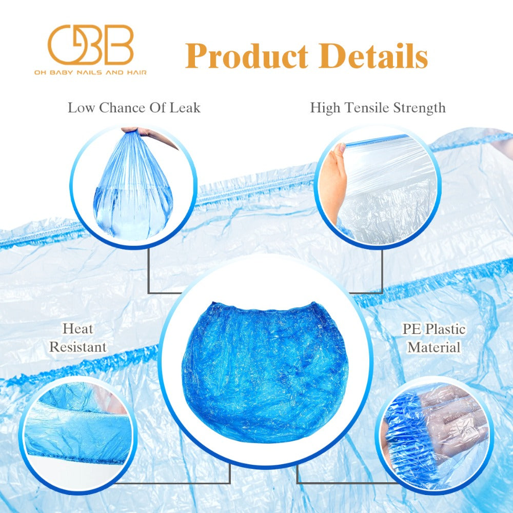 Disposable Pedicure Liners 400 Pack Single-Use HDPE Foot Bath Bowl Bags – Elastic Fit, Hygienic Nail Salon Foot Soak Liners for Professional