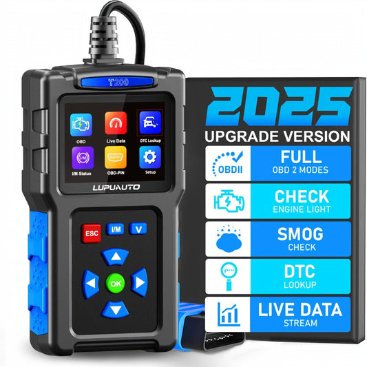 T200 or T300 OBD2 Scanner with Color Screen, I/M Readiness Menu and T300 Battery Check Option