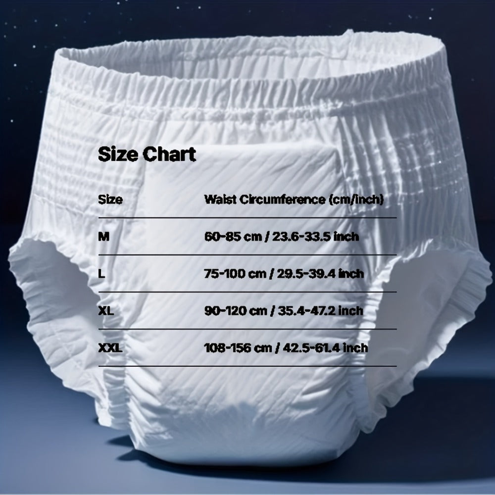 Adult Diapers Incontinence Underwear M-XXL Disposable Pull-On Briefs Leak Protection Unisex Pants for Elderly Bedwetting 19 or 30 Pack