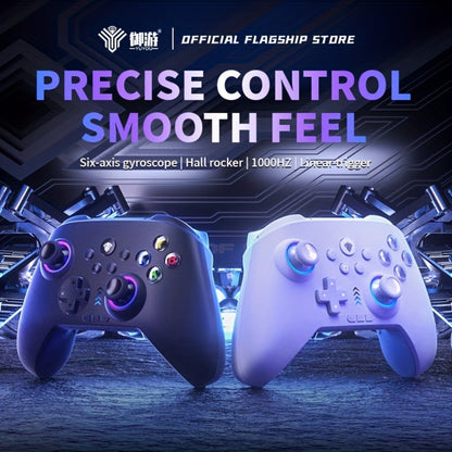Three-Mode Wireless PC Controller with RGB Lighting, Hall Effect Joystick & Trigger, Programmable Buttons & Vibration for Windows PC