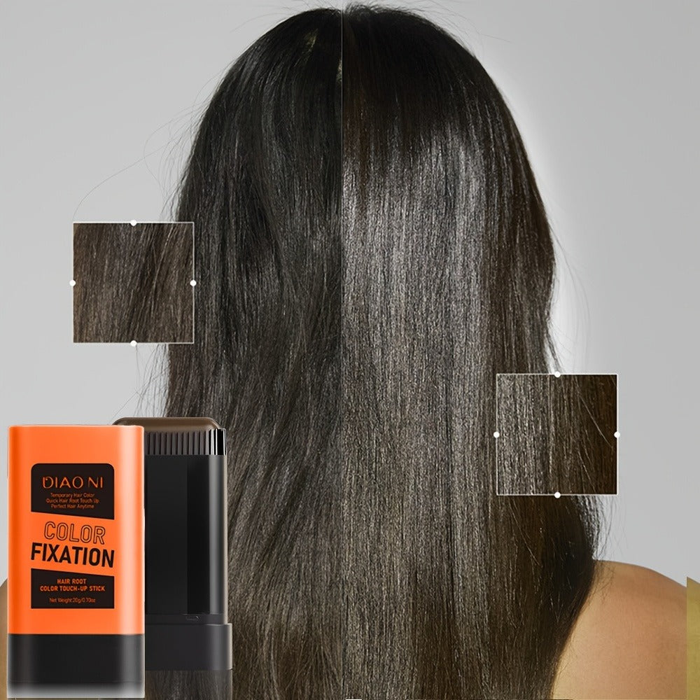 Portable Gray Root Cover Stick 2pcs, Disposable Hair Root Touch-Up with Plant-Based Squalane, Instant Gray Coverage