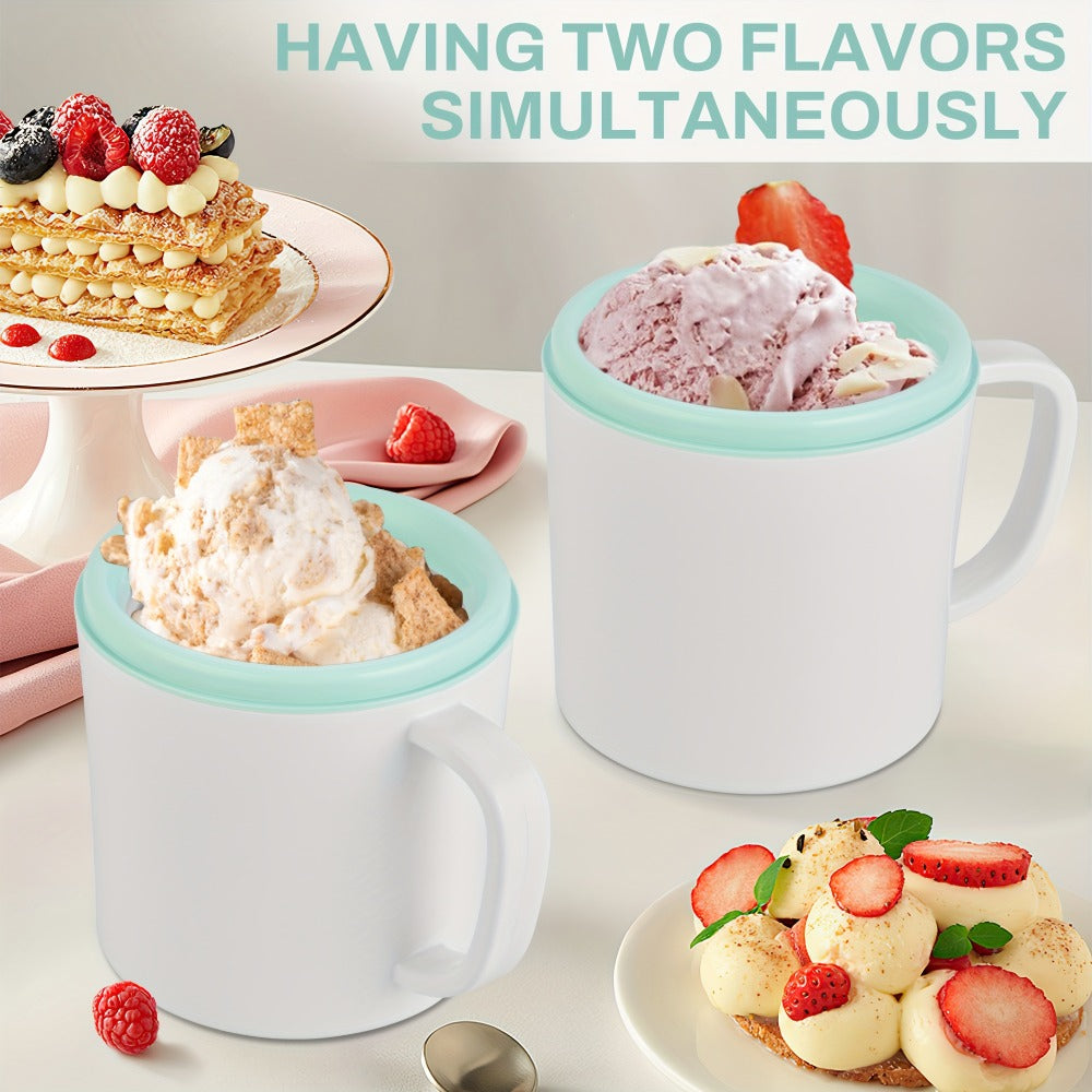 Ice Cream Maker 1 Quart Homemade Ice Cream Machine for Serve Frozen Yogurt Smoothies Gelato for Entryways, Bedrooms and Living Spaces