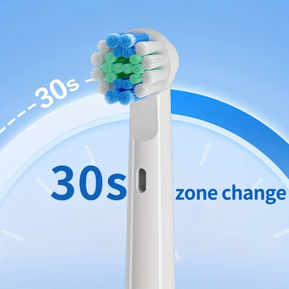 Electric Toothbrush for Adults, Rechargeable 4 Brush Heads 3 Cleaning Modes Smart Timer IPX7 Waterproof USB Quick Charge 600mAh Round Head