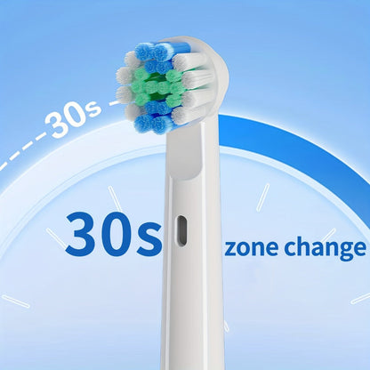 Electric Toothbrush for Adults, Rechargeable 4 Brush Heads 3 Cleaning Modes Smart Timer IPX7 Waterproof USB Quick Charge 600mAh Round Head