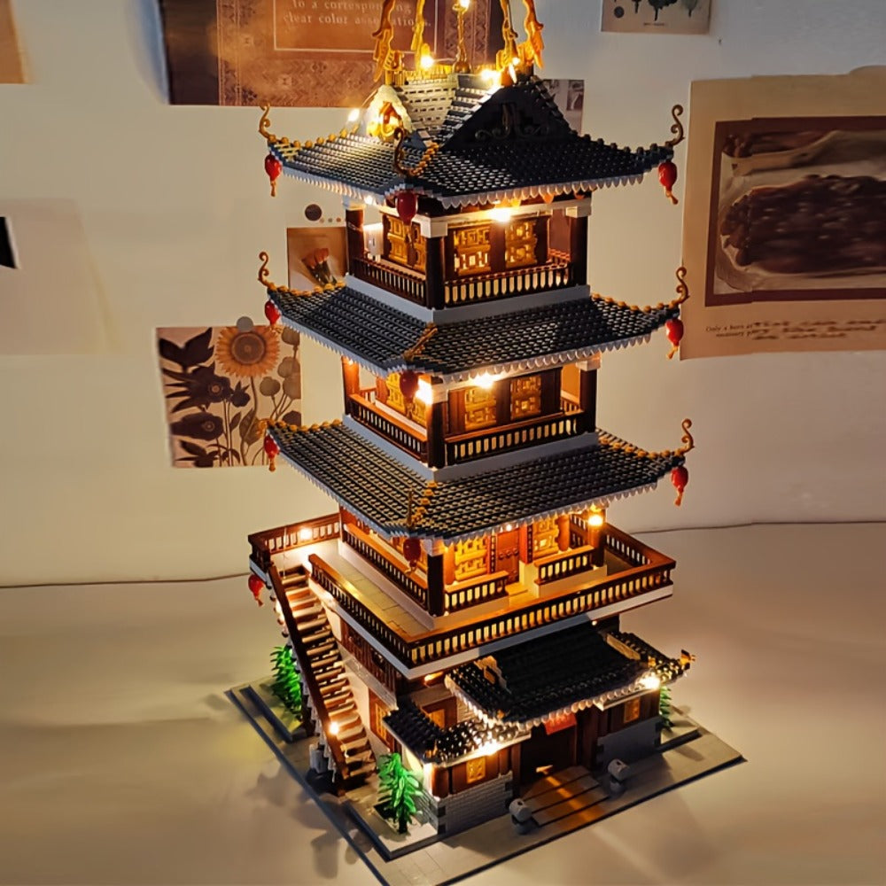 Ancient Chinese Palace Building Blocks Set 6134 Pcs – Heavenly Fairy Mirror Architecture Mini Brick Expert Level Display Model Adults Home