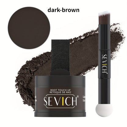 Hairline Powder Root Touch-Up Kit with Refill & Brush – Waterproof Instant Grey Hair Concealer Fills Sparse Hairline Bald Spots Eyebrow